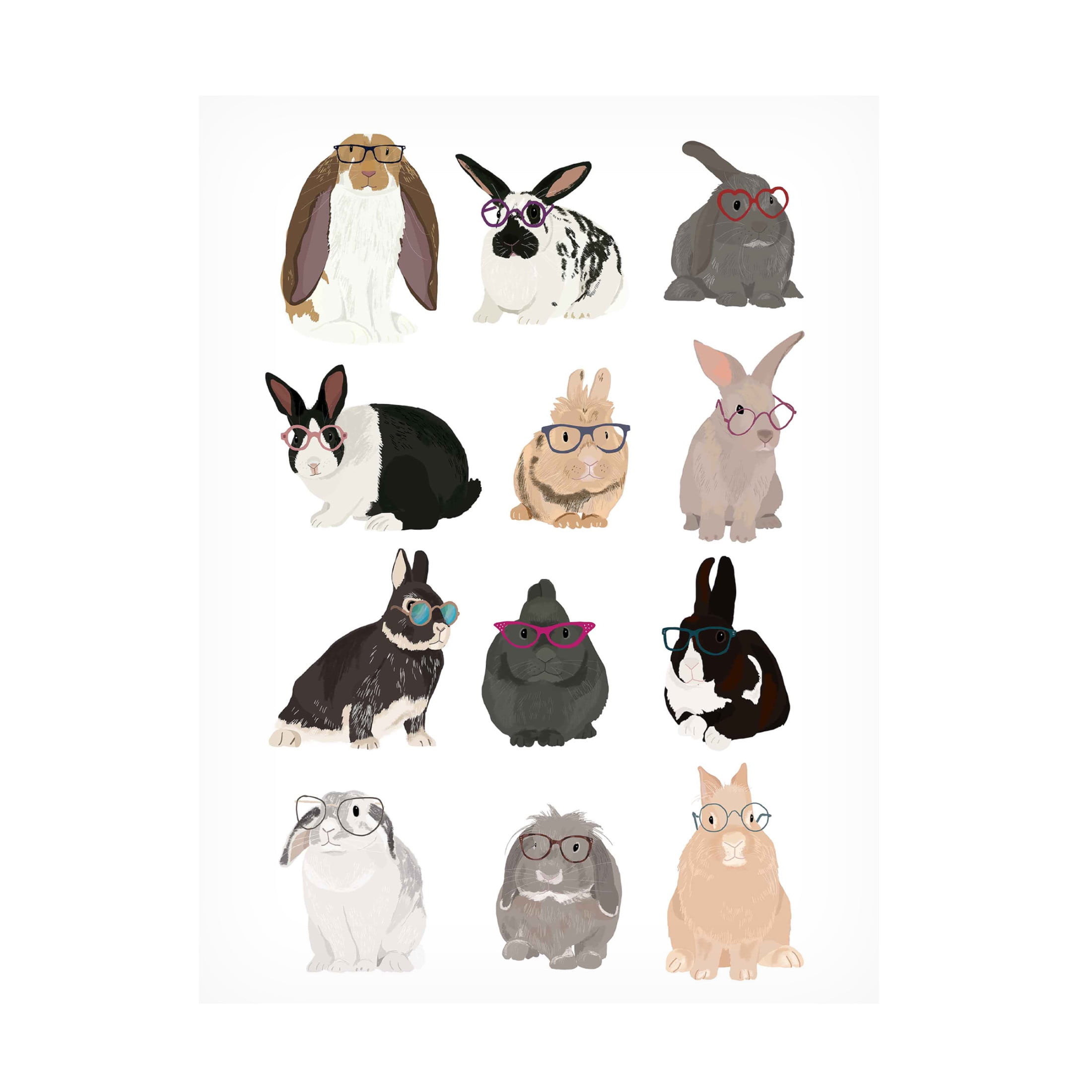 Trademark Fine Art Hanna Melin Rabbit Family Canvas Wall Art