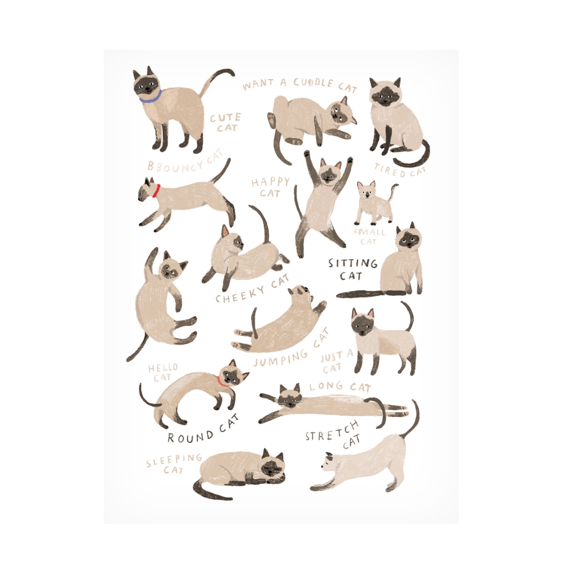 Trademark Fine Art Hanna Melin Siamese Cat Print Canvas Wall Art