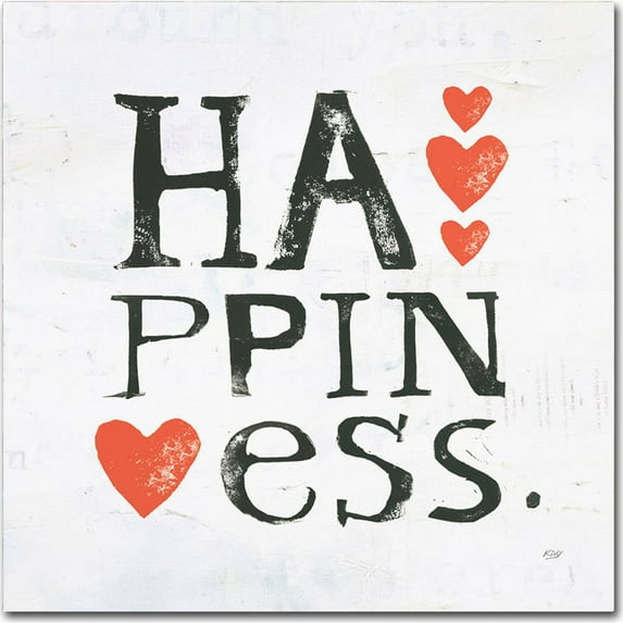 Trademark Fine Art "Happiness" Canvas Art by Kellie Day