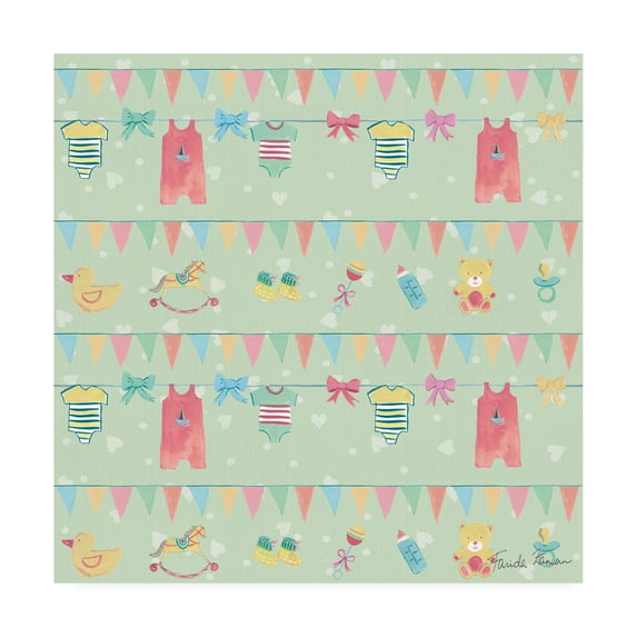 Trademark Fine Art 'Happy Baby Pattern VIID' Canvas Art by Farida Zaman