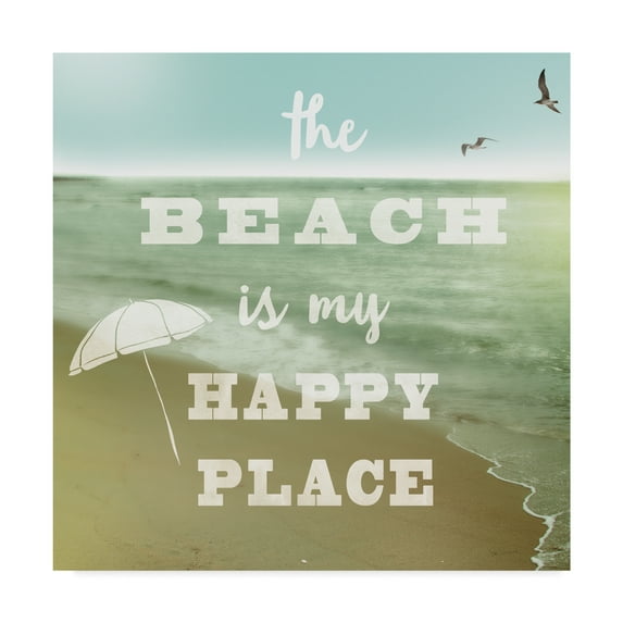 Trademark Fine Art 'Happy Beach' Canvas Art by Sue Schlabach