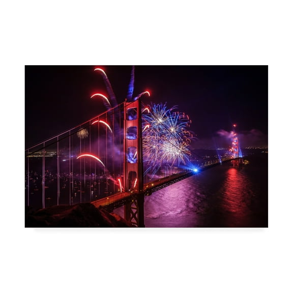 Trademark Fine Art 'Happy Birthday Golden Gate' Canvas Art by Joe Azur