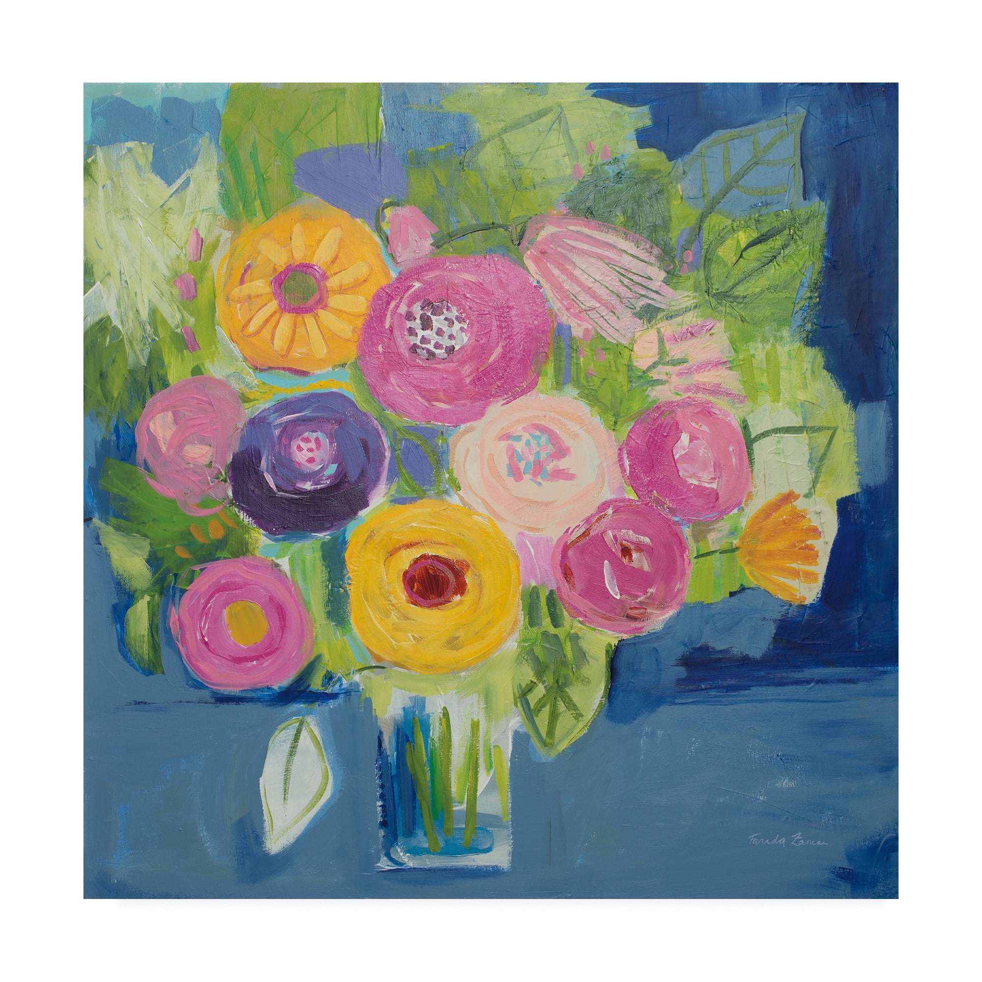 Trademark Fine Art 'Happy Bouquet' Canvas Art by Farida Zaman