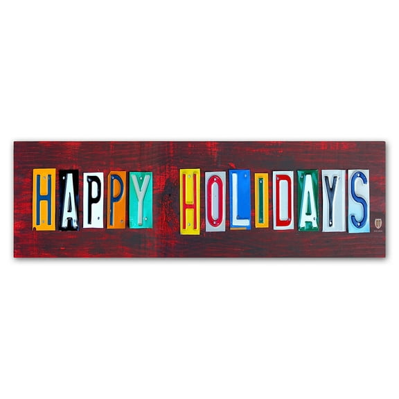 Trademark Fine Art 'Happy Holidays' Canvas Art by Design Turnpike