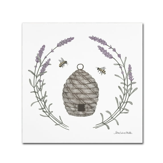 Trademark Fine Art 'Happy to Bee Home II' Canvas Art by Sara Zieve Miller