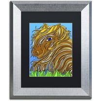 Trademark Fine Art "Harrington the Horse Alive" Canvas Art by Kathy G. Ahrens, Black Matte, Silver Frame