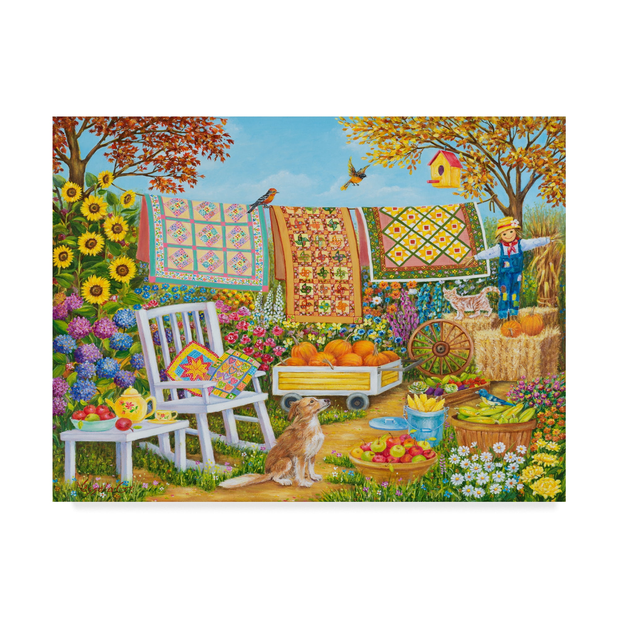Trademark Fine Art 'Harvest Time Quilts' Canvas Art by Vessela G.