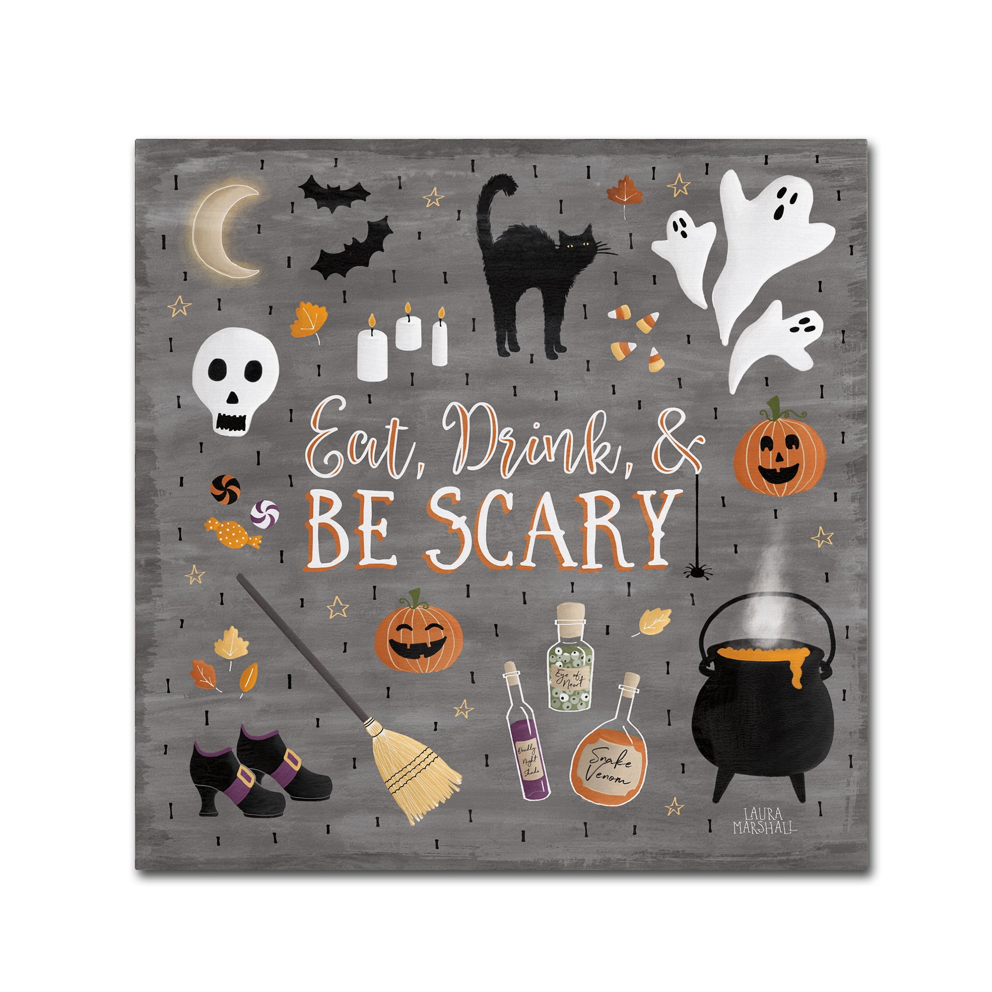 Trademark Fine Art 'Haunted Halloween I' Canvas Art by Laura Marshall