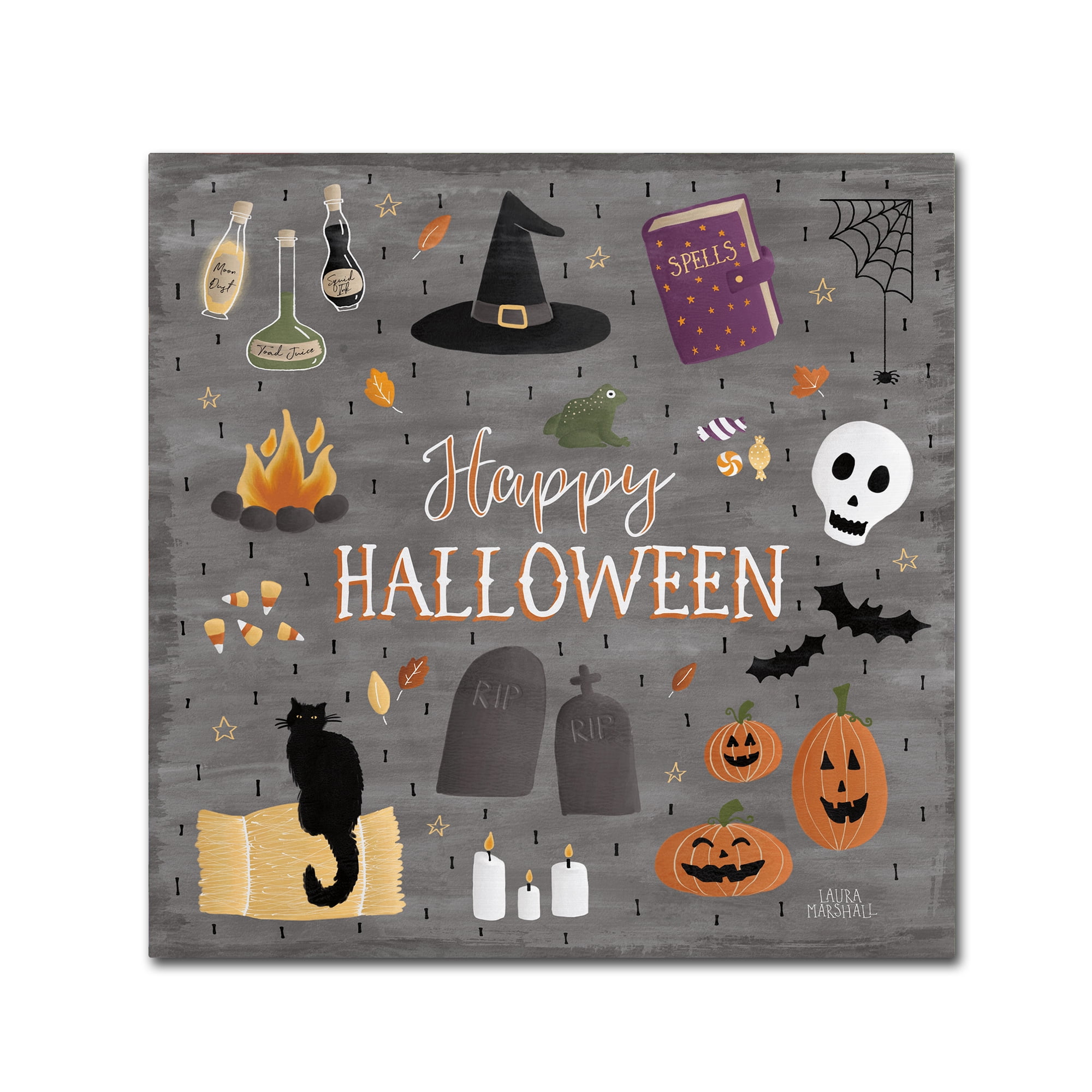 Trademark Fine Art 'Haunted Halloween II' Canvas Art by Laura Marshall