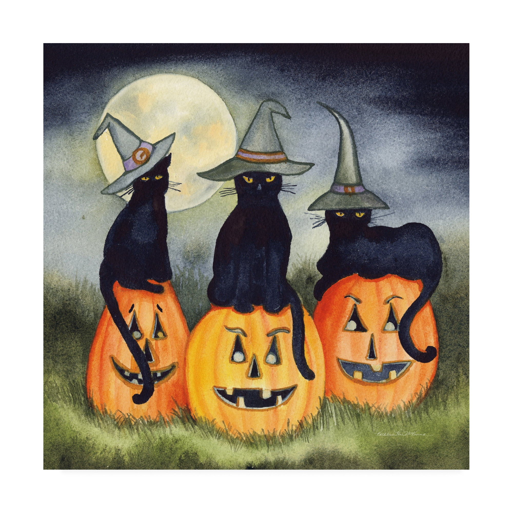 Trademark Fine Art 'Haunting Halloween Night II No Border' Canvas Art by Kathleen Parr McKenna