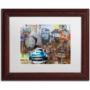 Trademark Fine Art Havana Club II Canvas Art by Alberto Lopez, White Matte, Wood Frame