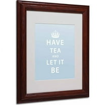 Trademark Fine Art "Have Tea" Canvas Art by Megan Romo, Wood Frame