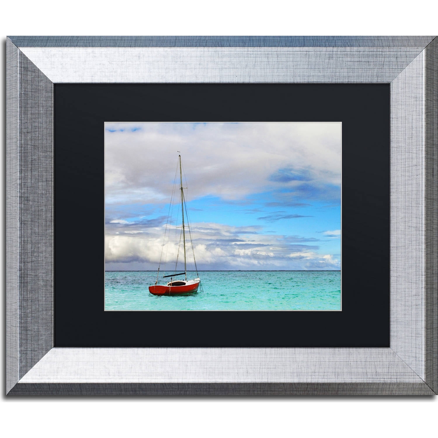 Trademark Fine Art "Hawaii 3" Canvas Art by Jason Shaffer, Black Matte, Silver Frame