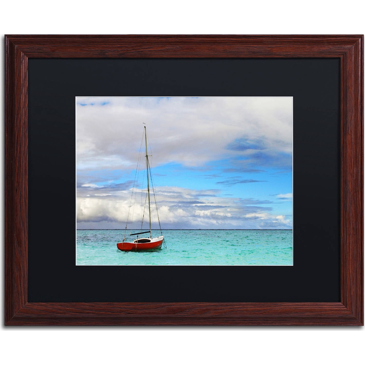 Trademark Fine Art "Hawaii 3" Canvas Art by Jason Shaffer, Black Matte, Wood Frame