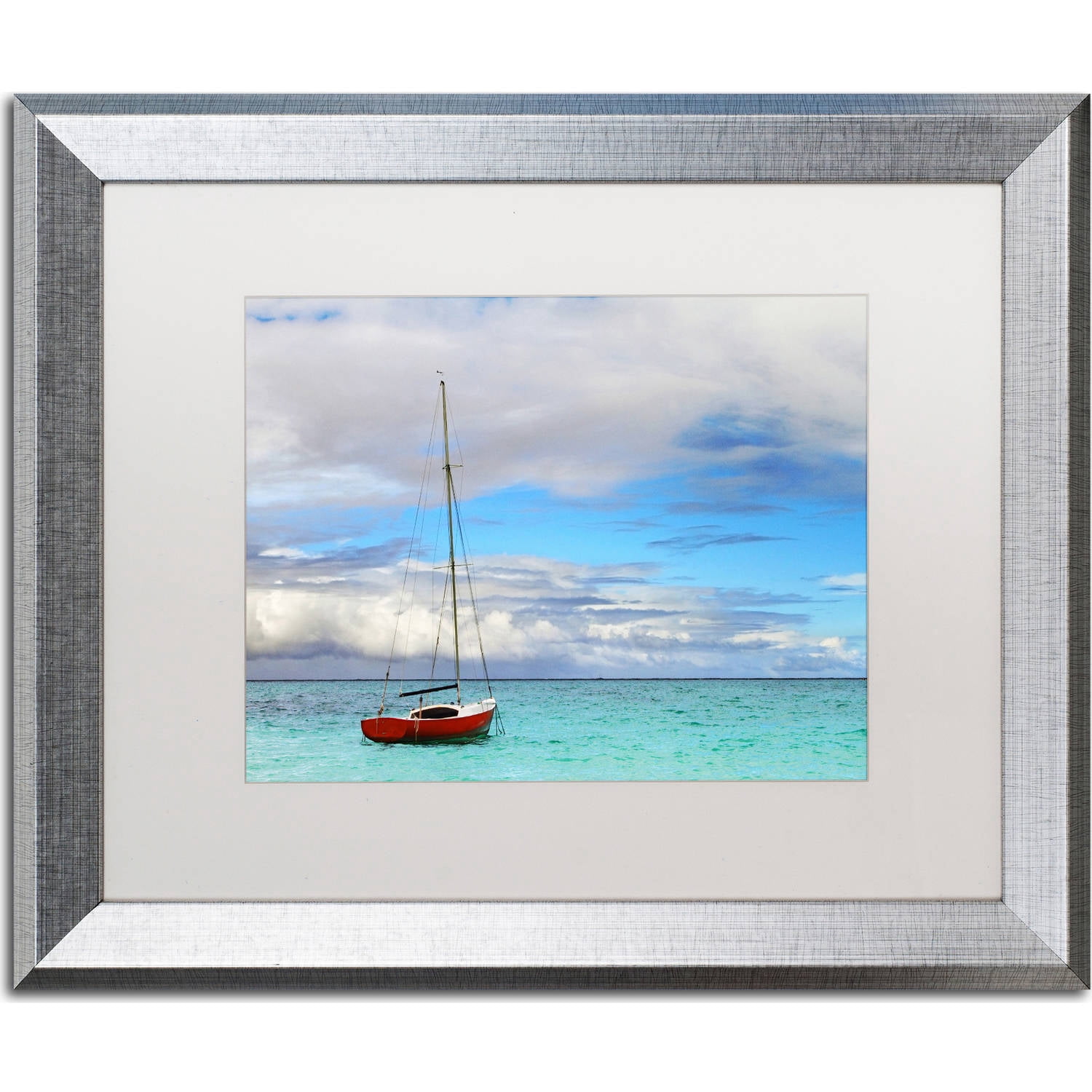 Trademark Fine Art "Hawaii 3" Canvas Art by Jason Shaffer, White Matte, Silver Frame