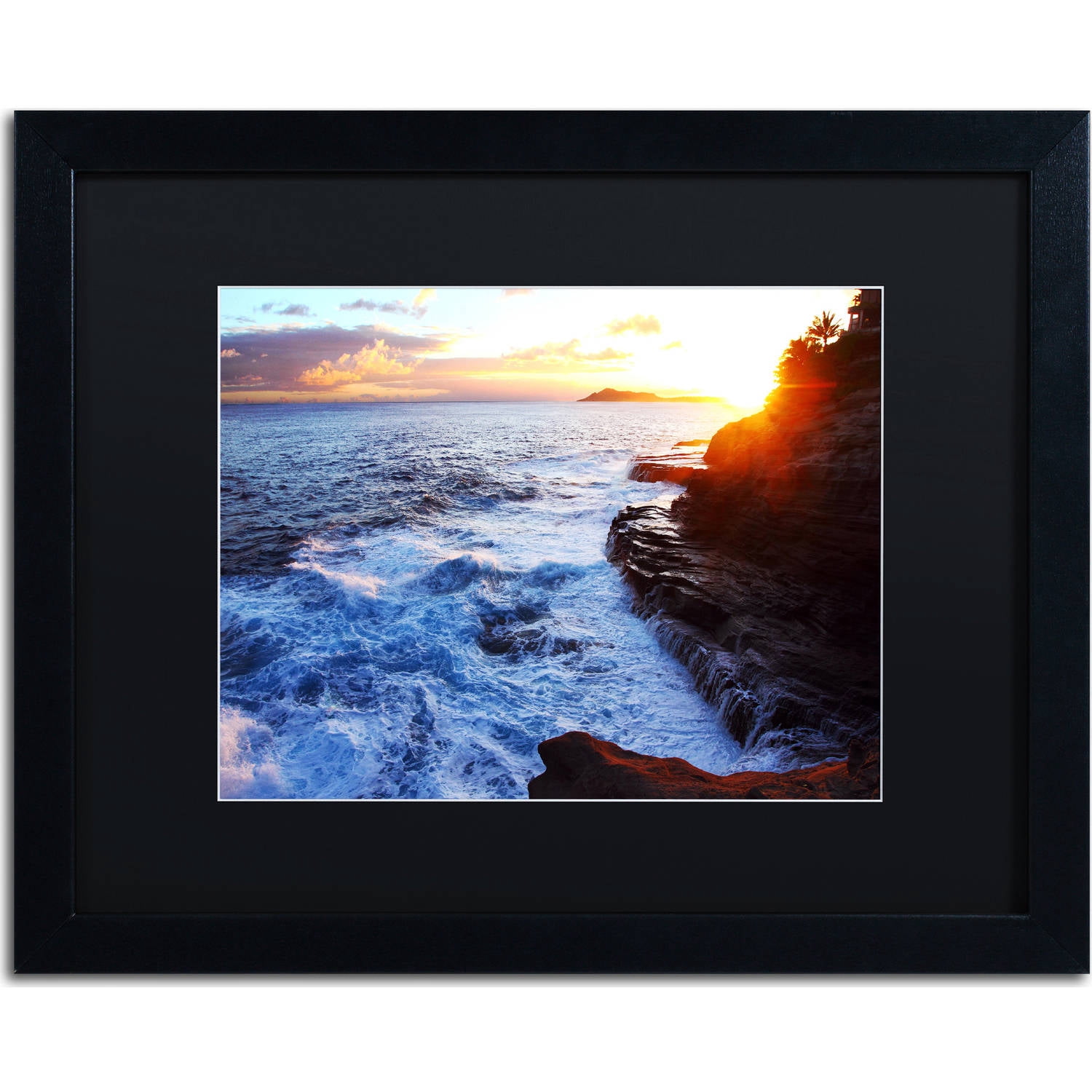Trademark Fine Art "Hawaii 4" Canvas Art by Jason Shaffer, Black Matte, Black Frame