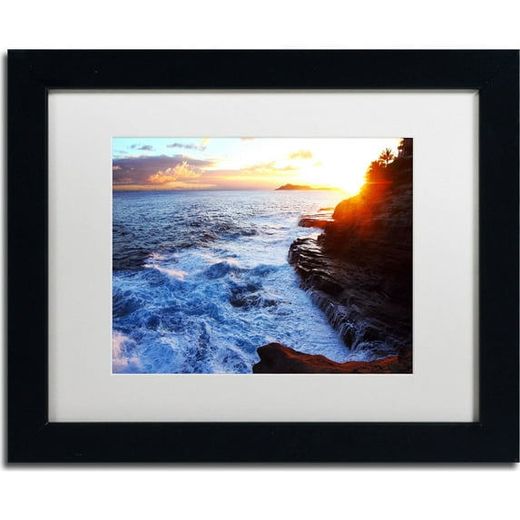 Trademark Fine Art "Hawaii 4" Canvas Art by Jason Shaffer, White Matte, Black Frame