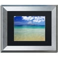 thumbnail image 1 of Trademark Fine Art "Hawaii Blue Beach" Canvas Art by Pierre Leclerc Black Matte, Silver Frame, 1 of 2