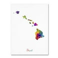 thumbnail image 1 of Trademark Fine Art "Hawaii Map" Canvas Art by Michael Tompsett, 1 of 4