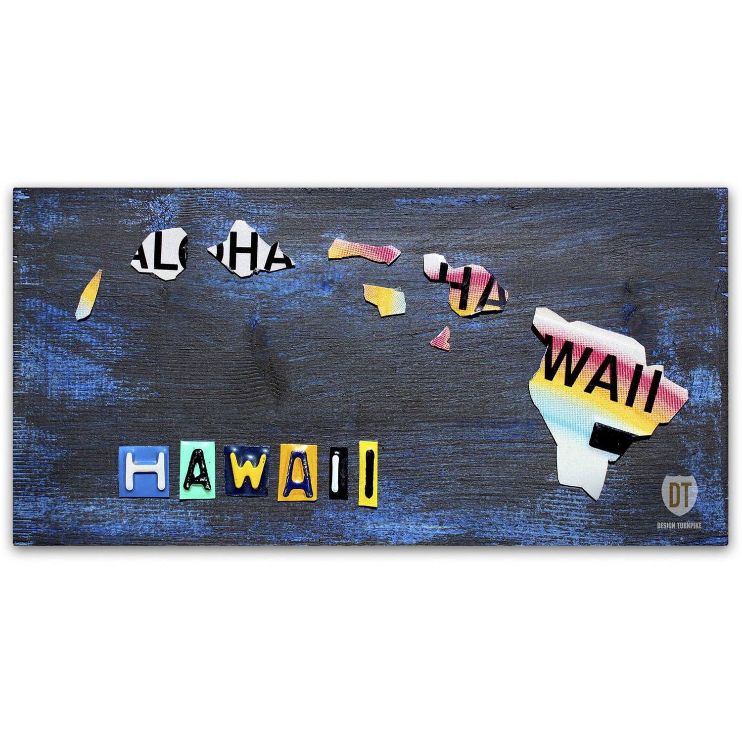 Trademark Fine Art 'Hawaii State Map' Canvas Art by Design Turnpike
