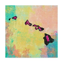 Trademark Fine Art 'Hawaii Word Map' Canvas Art by Art Licensing Studio