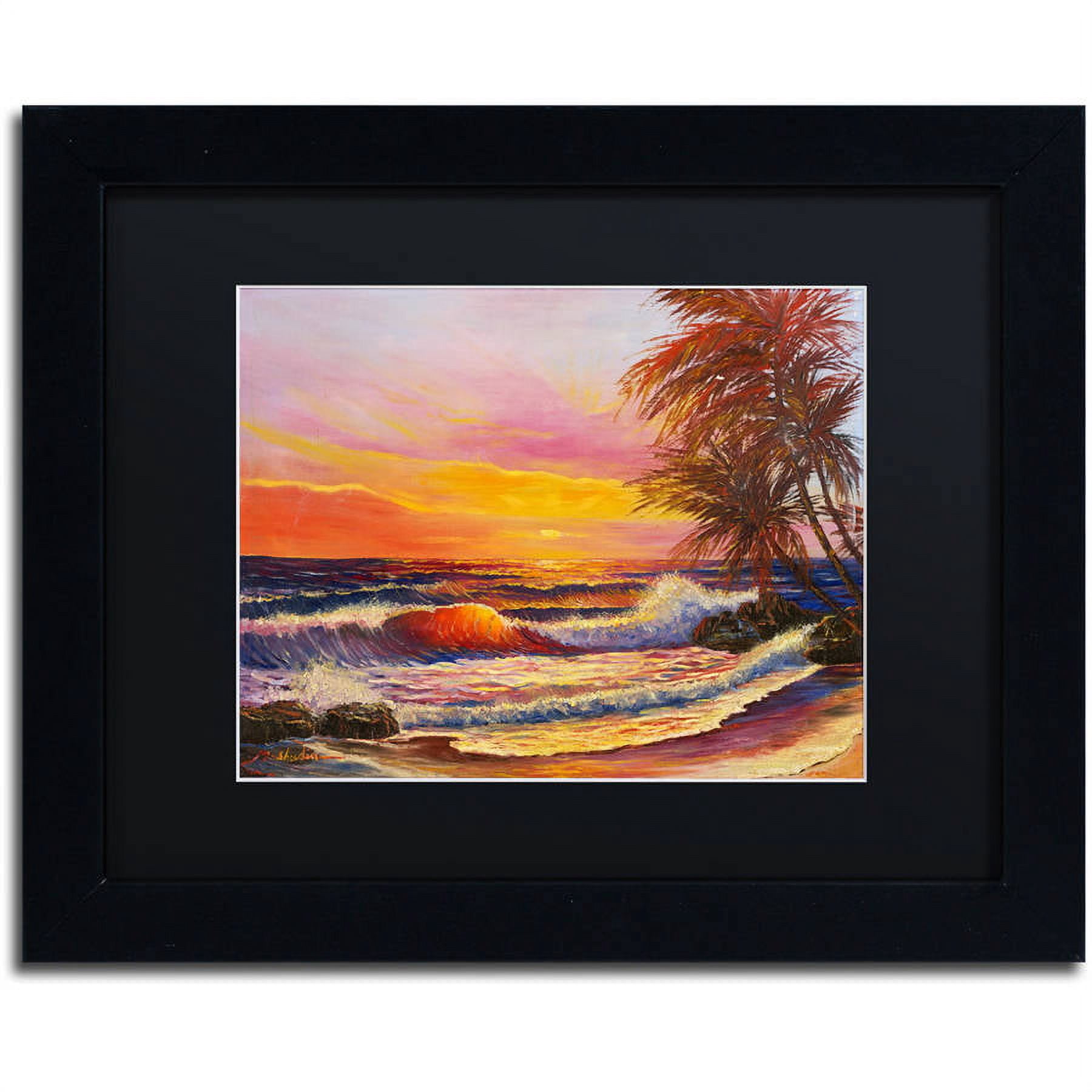 Trademark Fine Art "Hawaiian Glow" Canvas Art by Manor Shadian, Black Matte, Black Frame