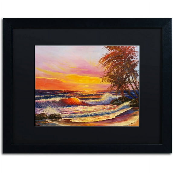 Trademark Fine Art "Hawaiian Glow" Canvas Art by Manor Shadian, Black Matte, Black Frame