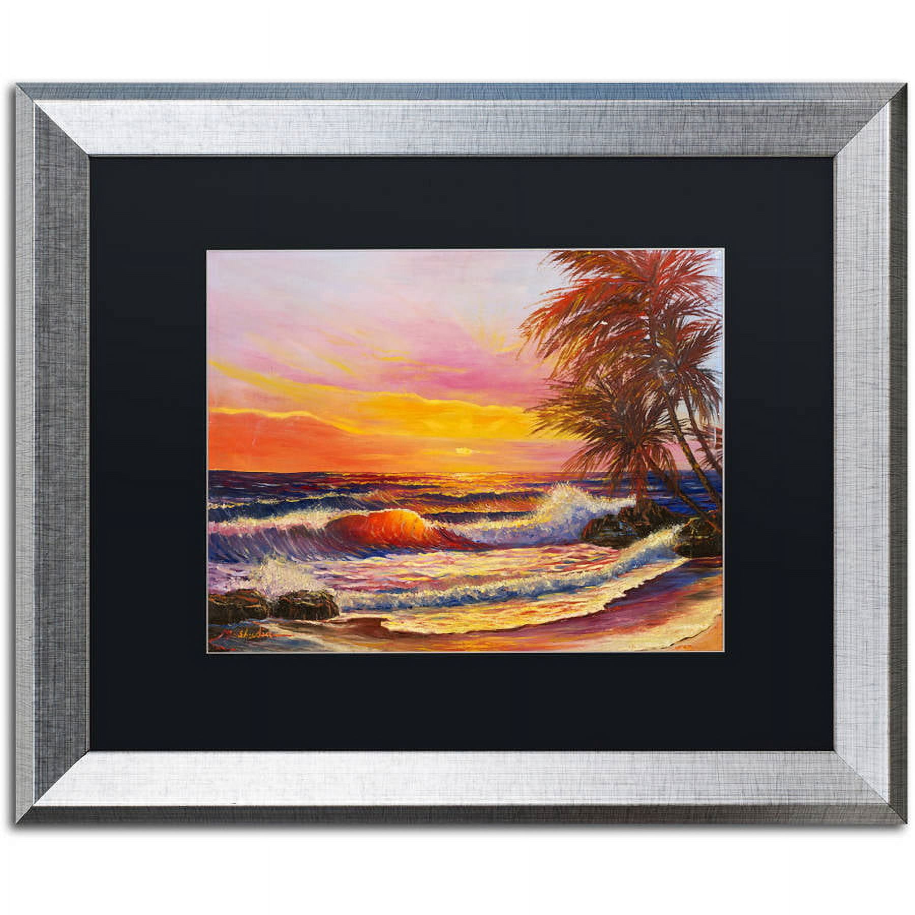 Trademark Fine Art "Hawaiian Glow" Canvas Art by Manor Shadian, Black Matte, Silver Frame