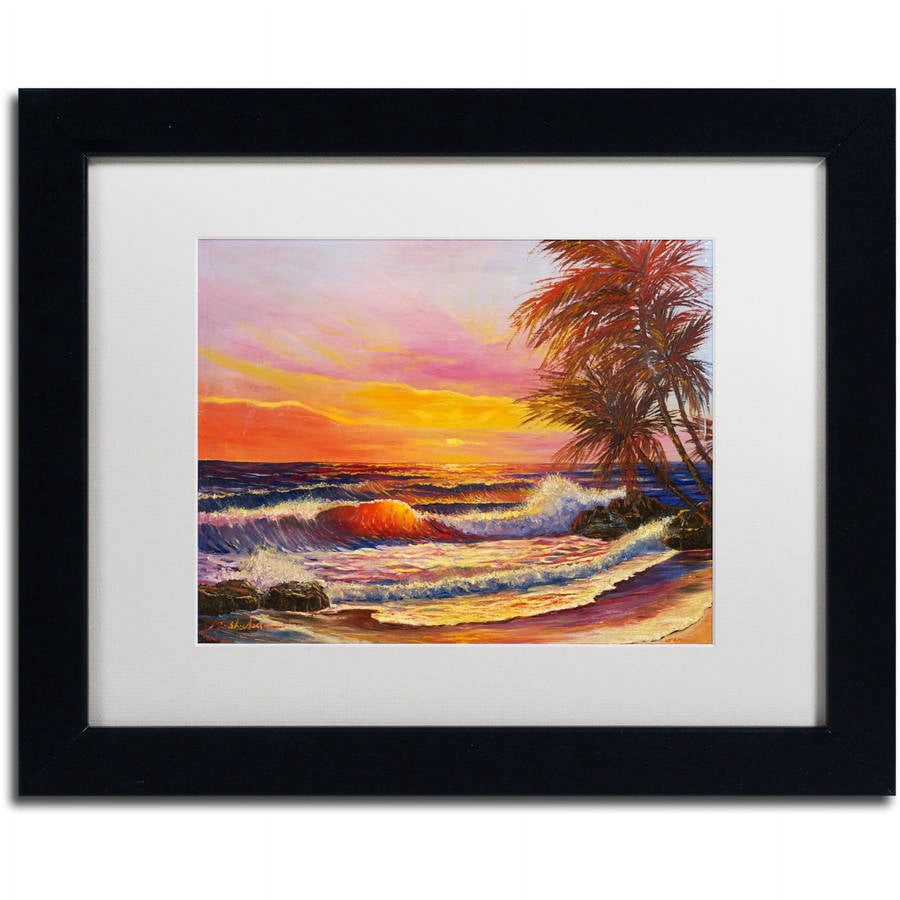 Trademark Fine Art "Hawaiian Glow" Canvas Art by Manor Shadian, White Matte, Black Frame