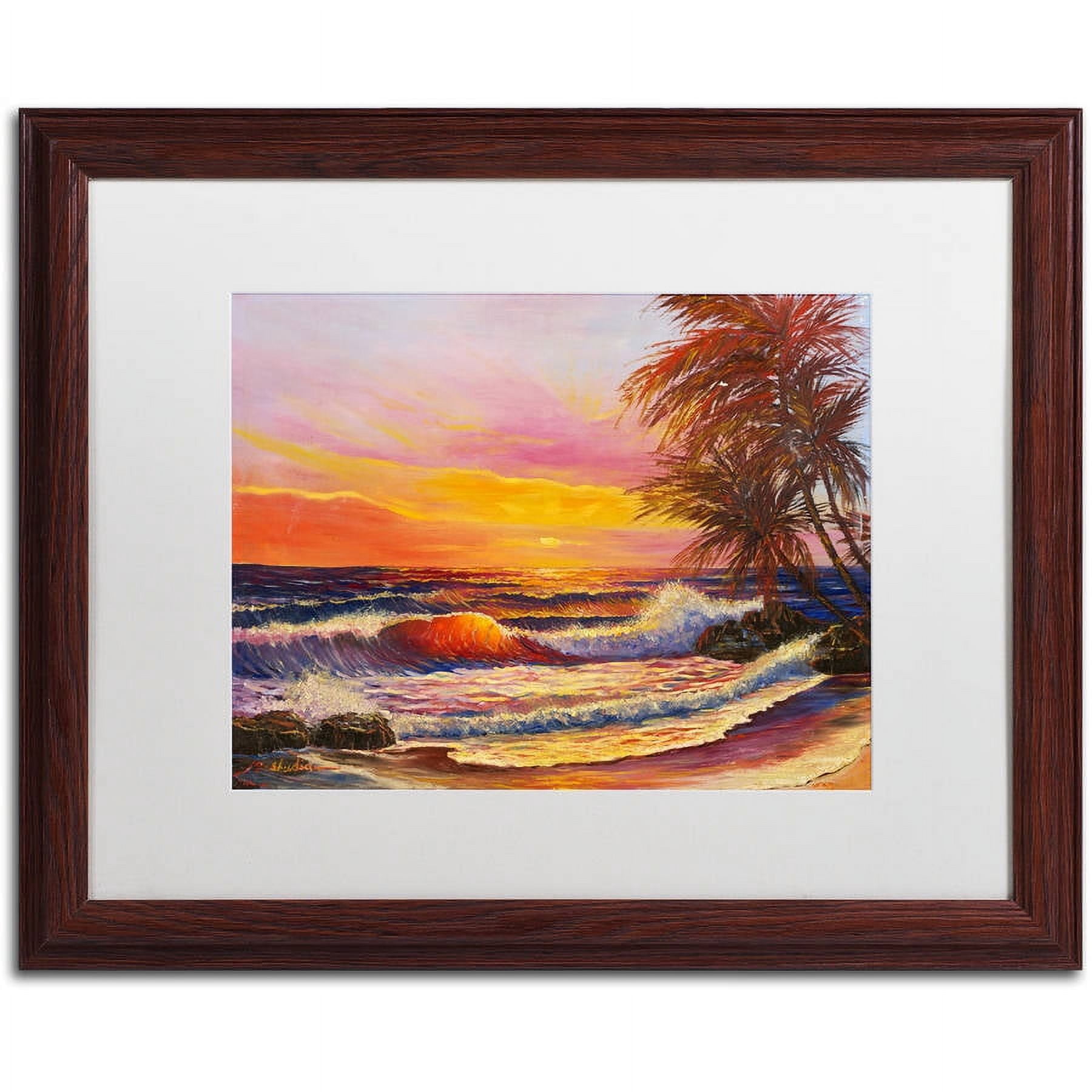 Trademark Fine Art "Hawaiian Glow" Canvas Art by Manor Shadian, White Matte, Wood Frame