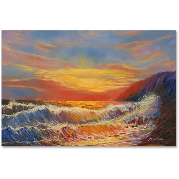 Trademark Fine Art "Hawaiian Sunset" Canvas Art by Manor Shadian