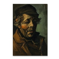 Trademark Fine Art 'Head Of A Peasant' Canvas Art by Van Gogh