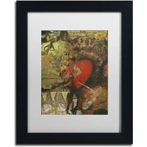 Trademark Fine Art 'Heart' Canvas Art by Nick Bantock, White Matte, Black Frame