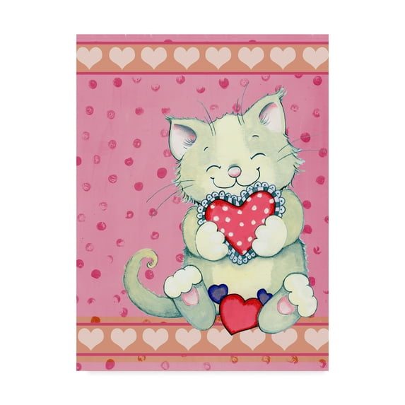 Trademark Fine Art 'Heart Snuggles' Canvas Art by Valarie Wade