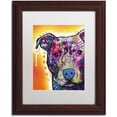 thumbnail image 1 of Trademark Fine Art "Heart U Pit Bull" Canvas Art by Dean Russo, White Matte, Wood Frame, 1 of 4
