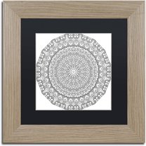 Trademark Fine Art "Hearts Mandala" Canvas Art by Kathy G. Ahrens, Black Matte, Birch Frame