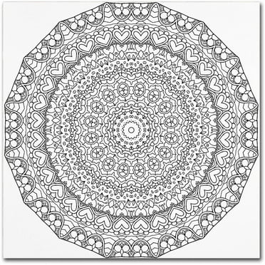 Trademark Fine Art "Hearts Mandala" Canvas Art by Kathy G. Ahrens
