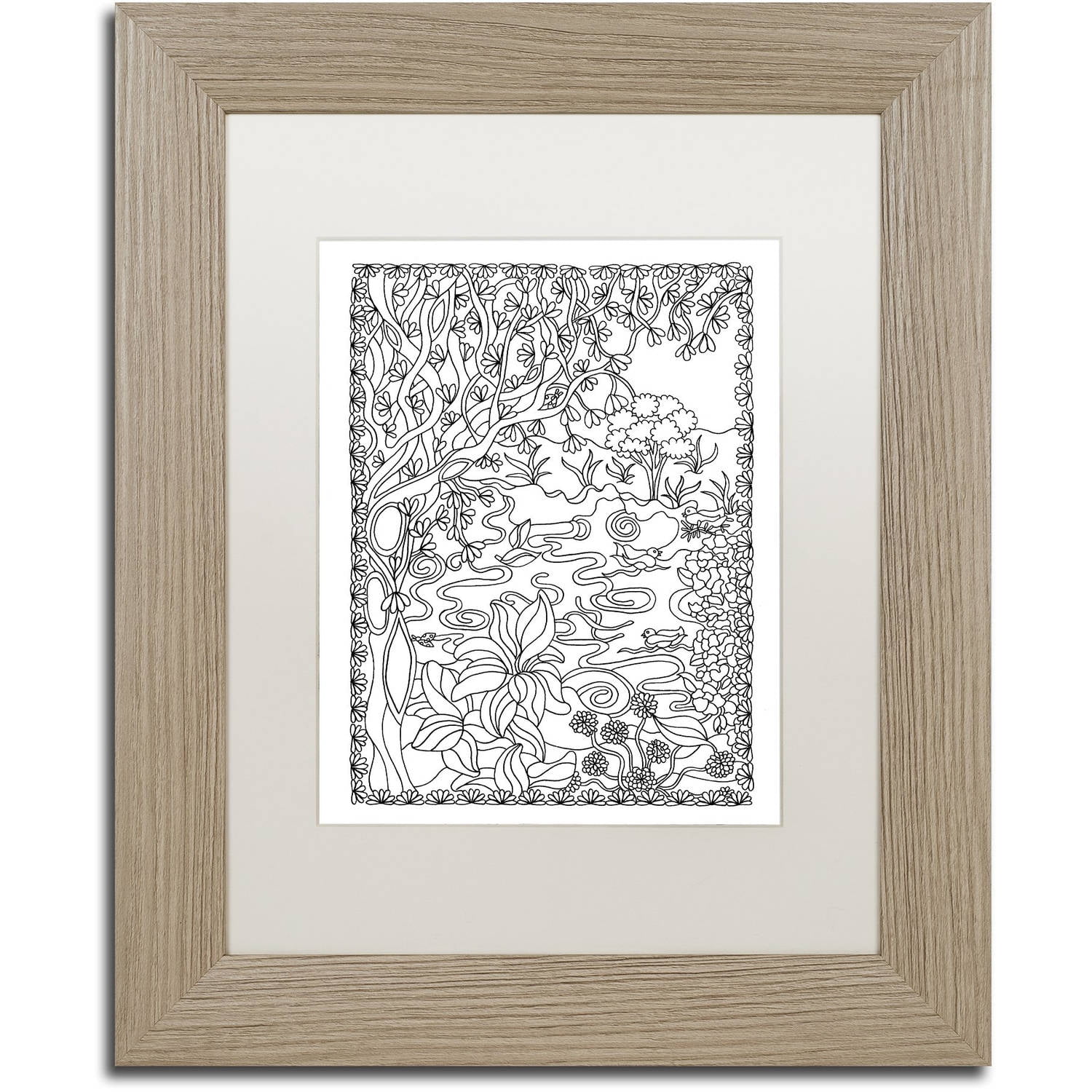 Trademark Fine Art "Heavenly" Canvas Art by Kathy G. Ahrens, White Matte, Birch Frame