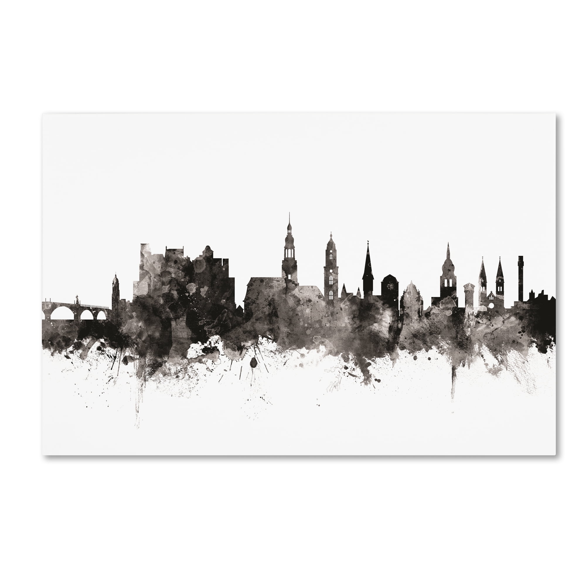 Trademark Fine Art 'Heidelberg Germany Skyline I' Canvas Art by Michael Tompsett