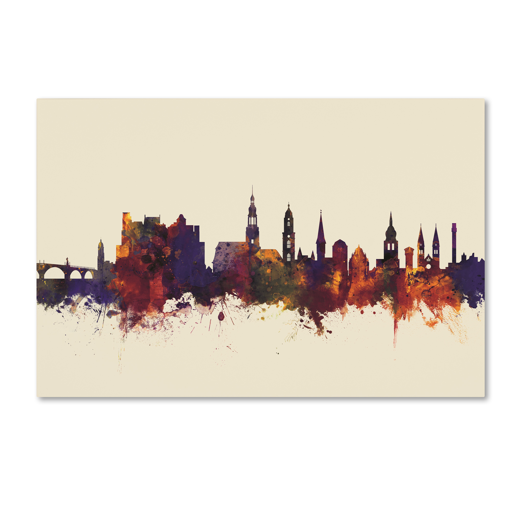 Trademark Fine Art 'Heidelberg Germany Skyline V' Canvas Art by Michael Tompsett