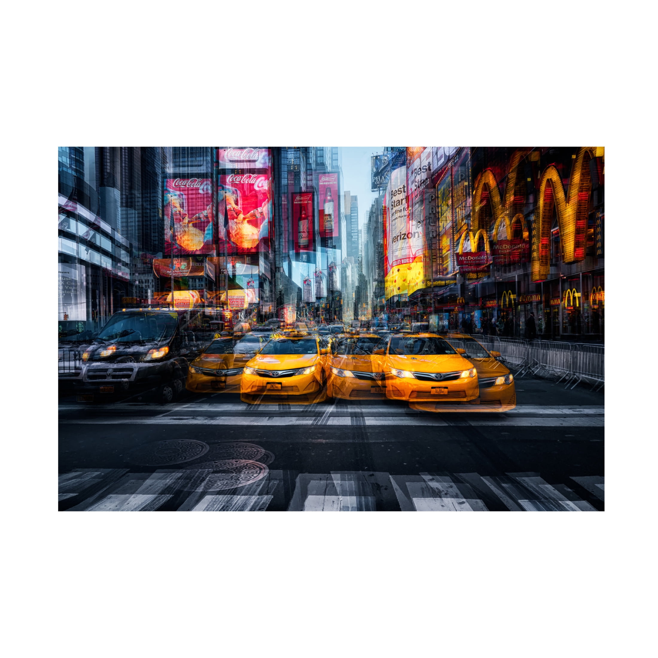 Trademark Fine Art Helena GARCIA HUERTAS a taxi for christmas Canvas Wall Art
