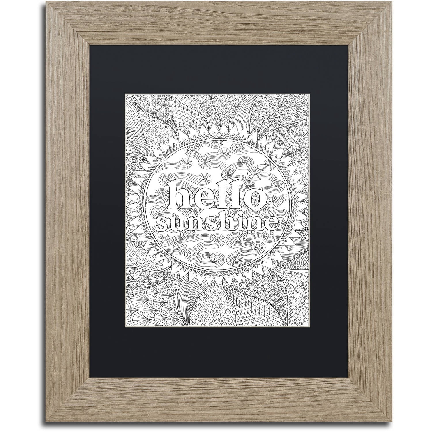 Trademark Fine Art "Hello Sunshine" Canvas Art by Hello Angel, Black Matte, Birch Frame