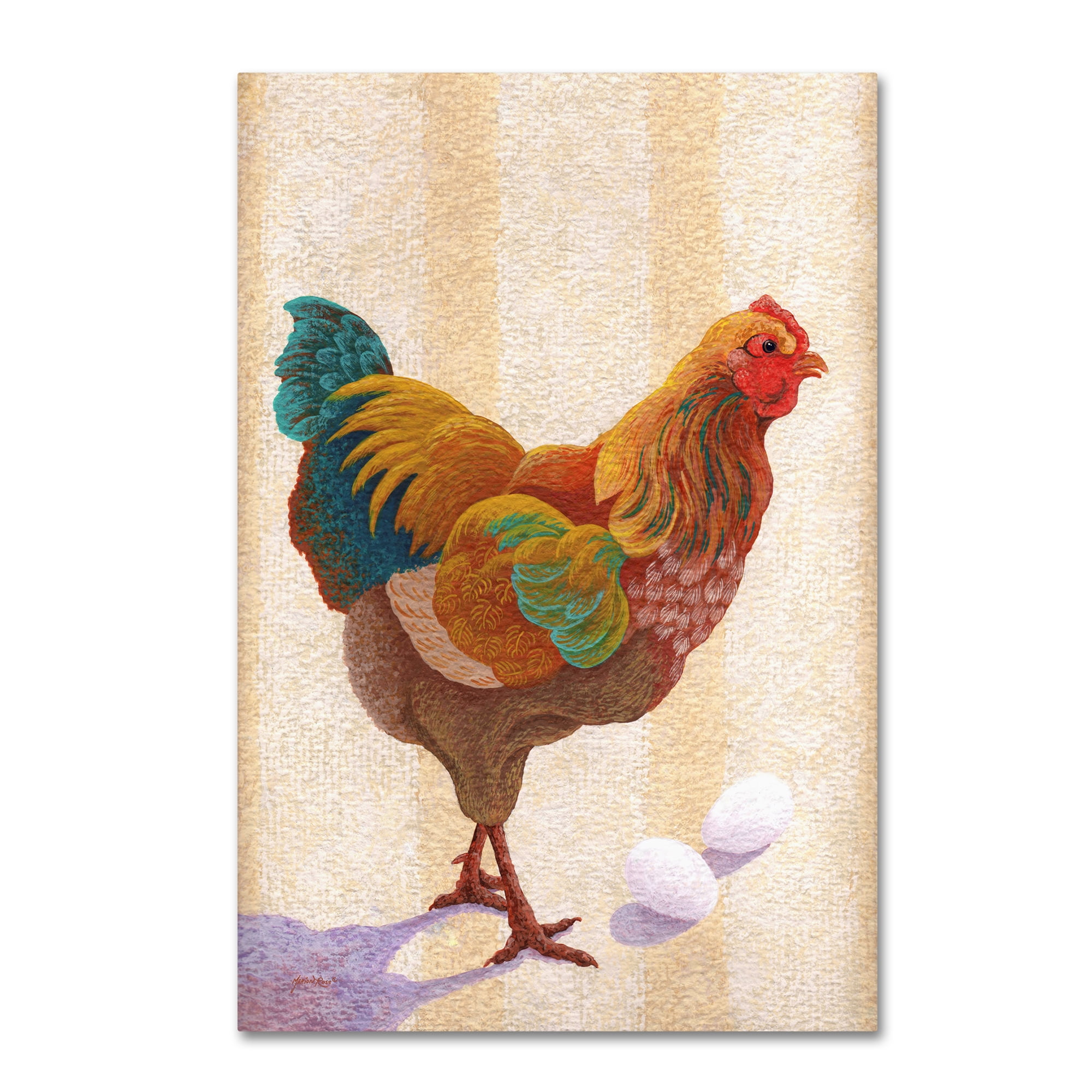 Trademark Fine Art 'Hen ColorRepro' Canvas Art by Marion Rose