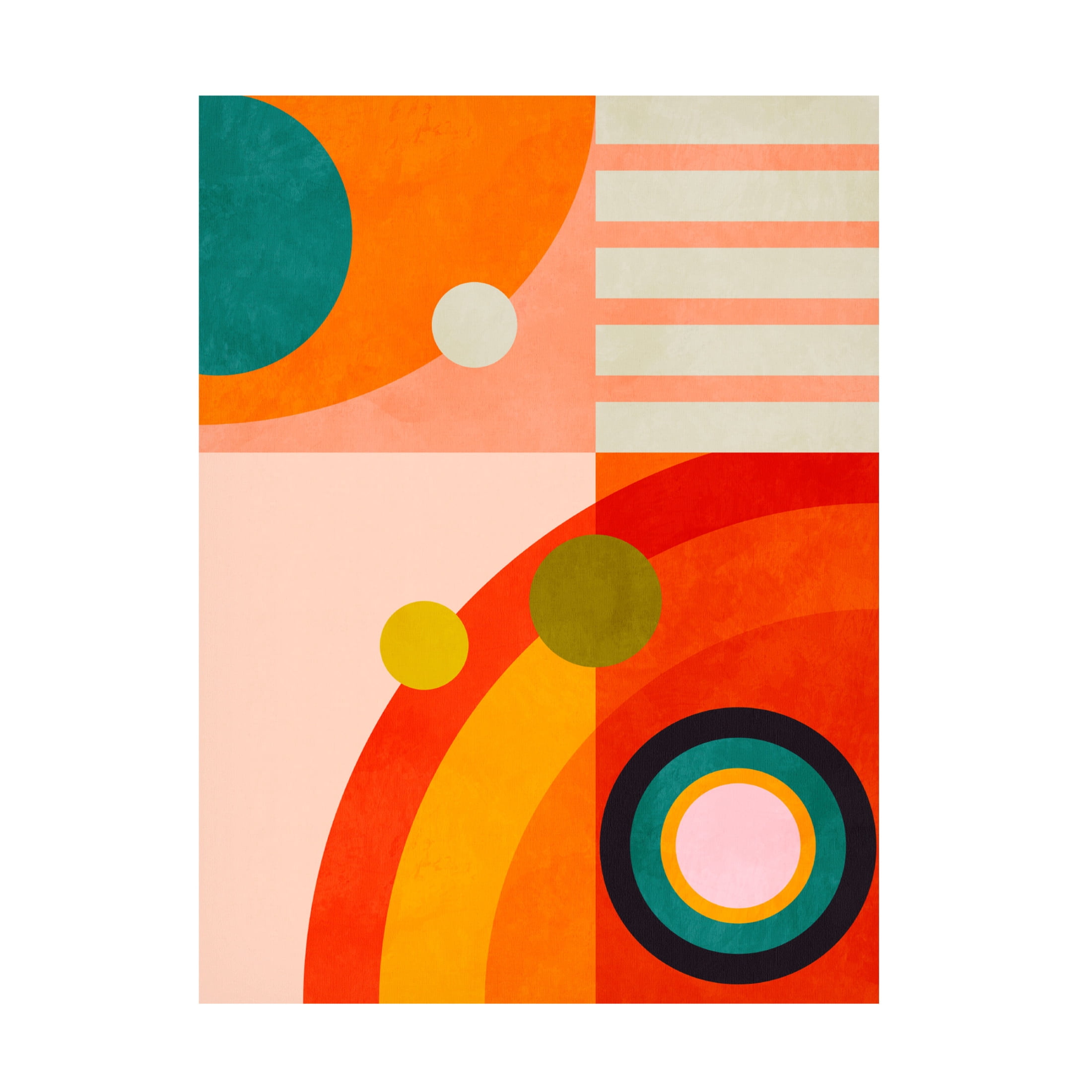 Trademark Fine Art Henk van Maastricht Rut Bre Playing Around Shapes 3 Canvas Wall Art