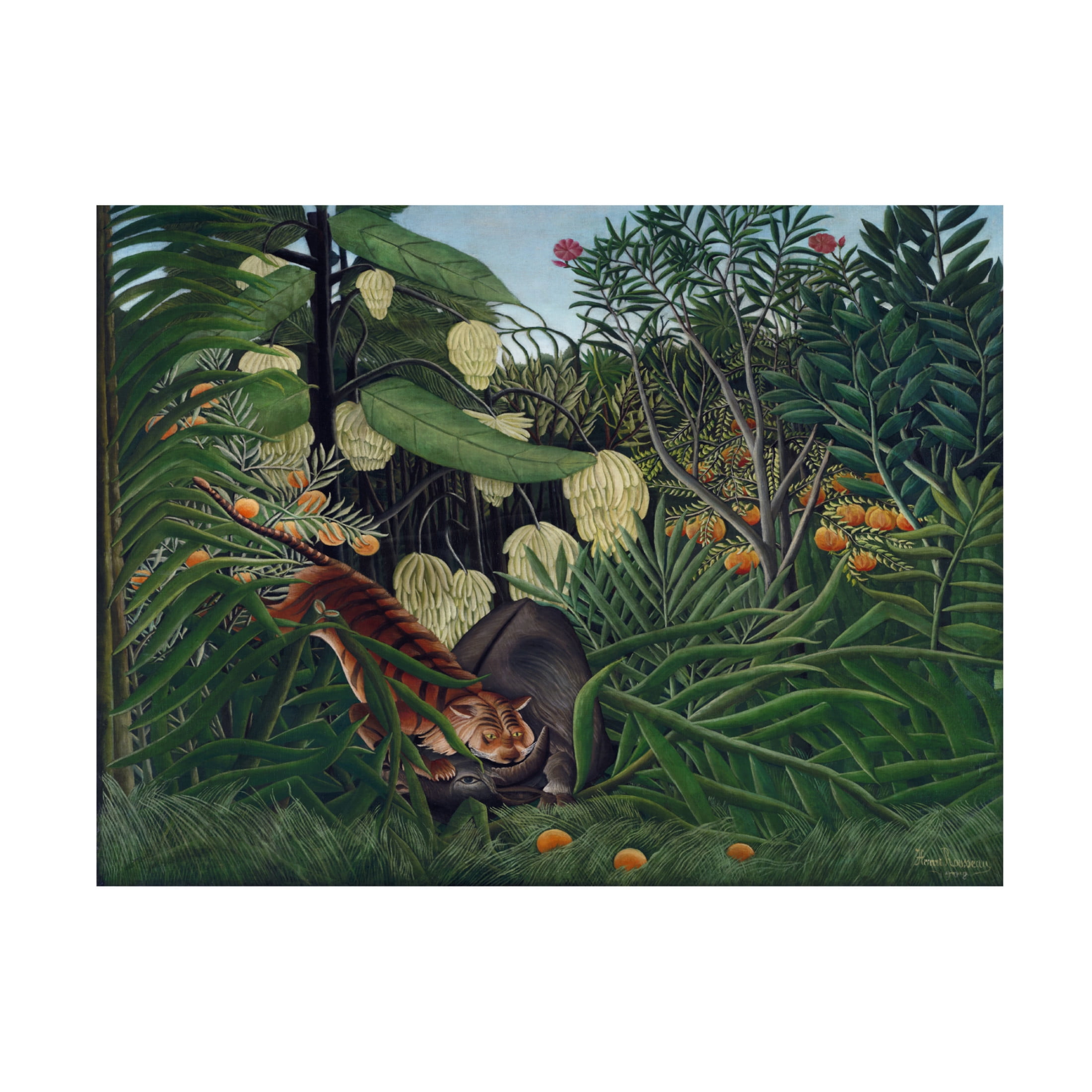 Trademark Fine Art Henri Rousseau Rousseau's Jungle I Canvas Wall Art