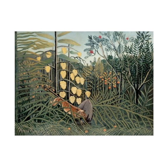 Trademark Fine Art Henri Rousseau Rousseau's Jungle II Canvas Wall Art