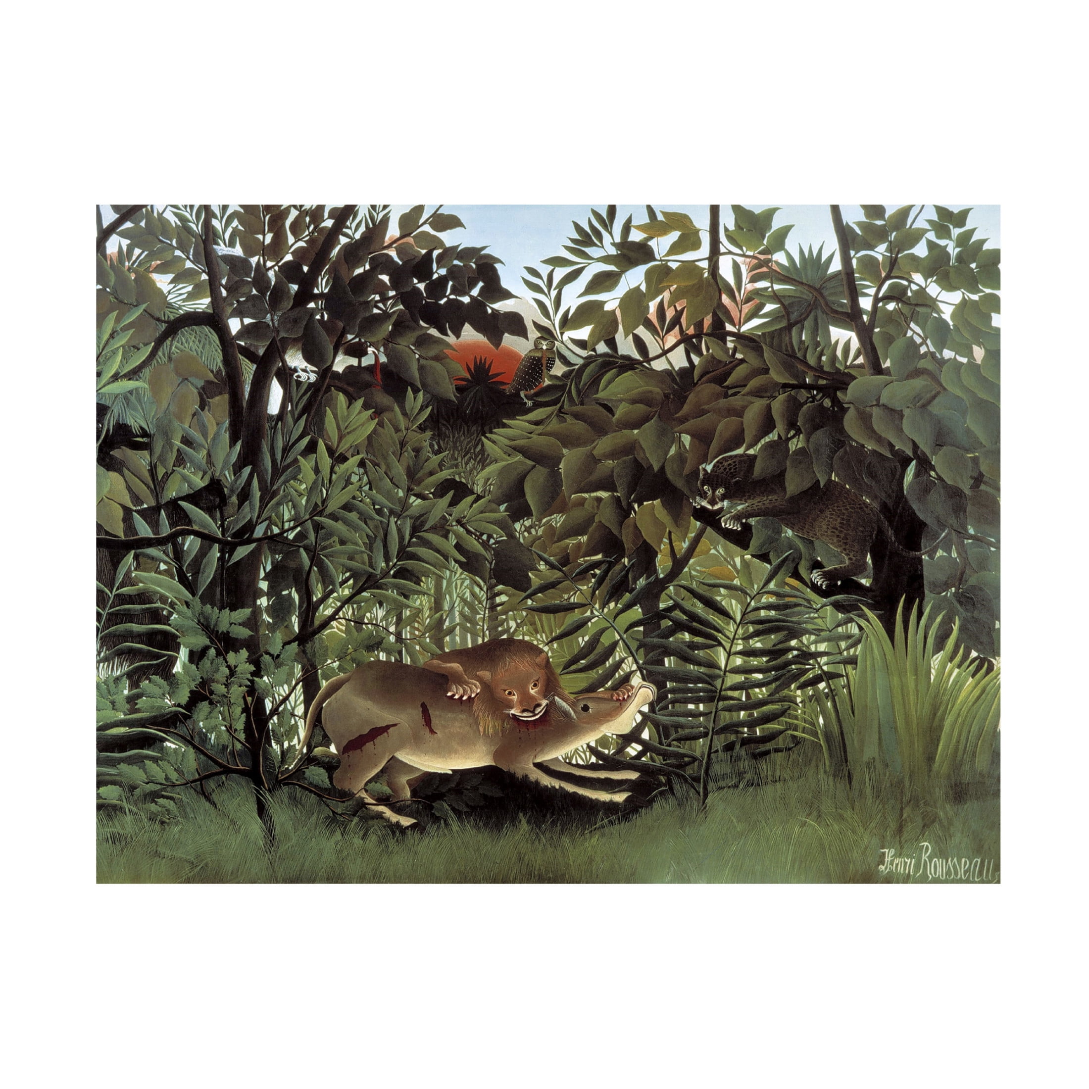 Trademark Fine Art Henri Rousseau  Rousseau's Jungle IV Canvas Wall Art