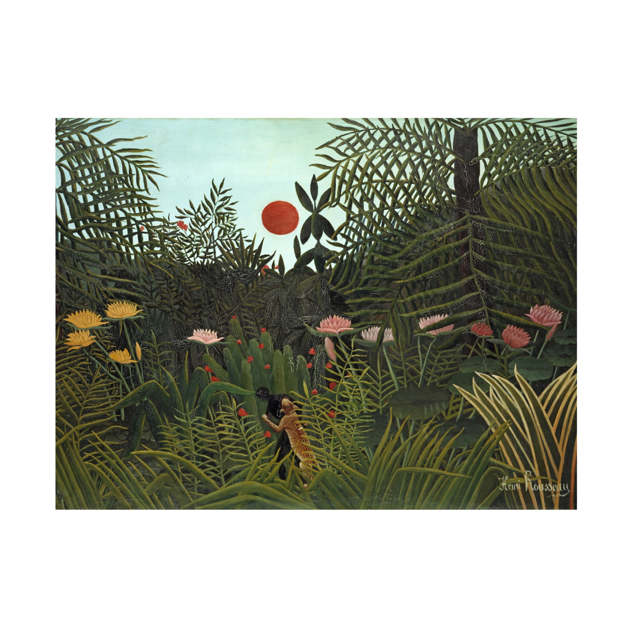 Trademark Fine Art Henri Rousseau  Rousseau's Jungle VI Canvas Wall Art