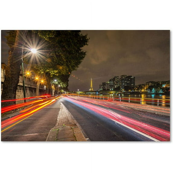 Trademark Fine Art "Here Is Paris" Canvas Art by Mathieu Rivrin
