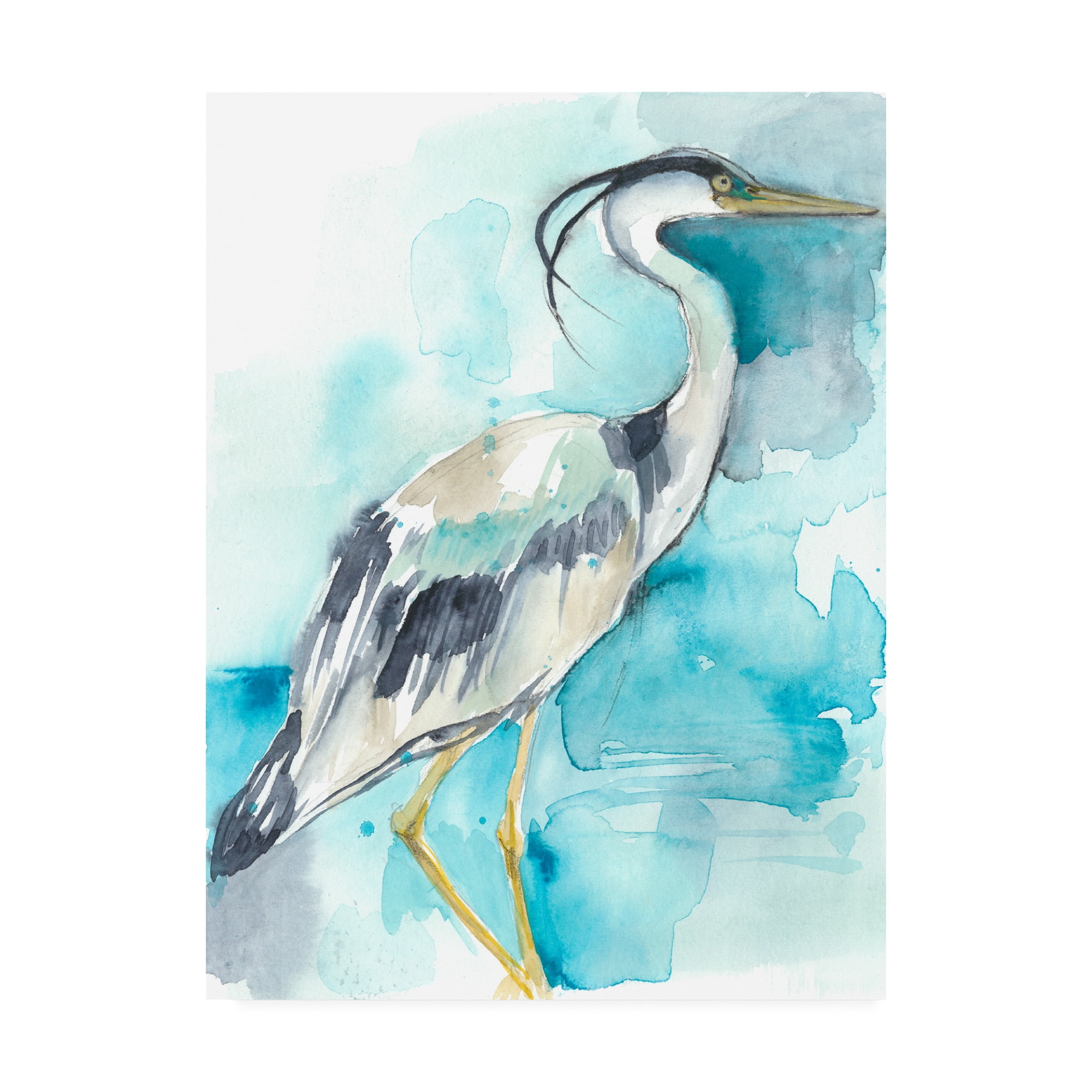 Large Blue and White Heron Canvas Art